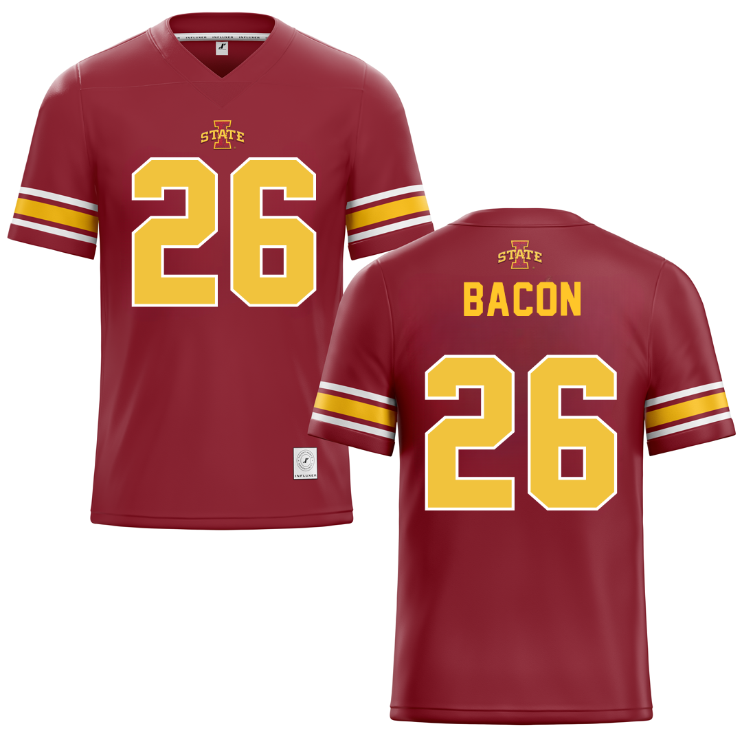 Iowa State University Red Football Jersey - #26 Caleb Bacon