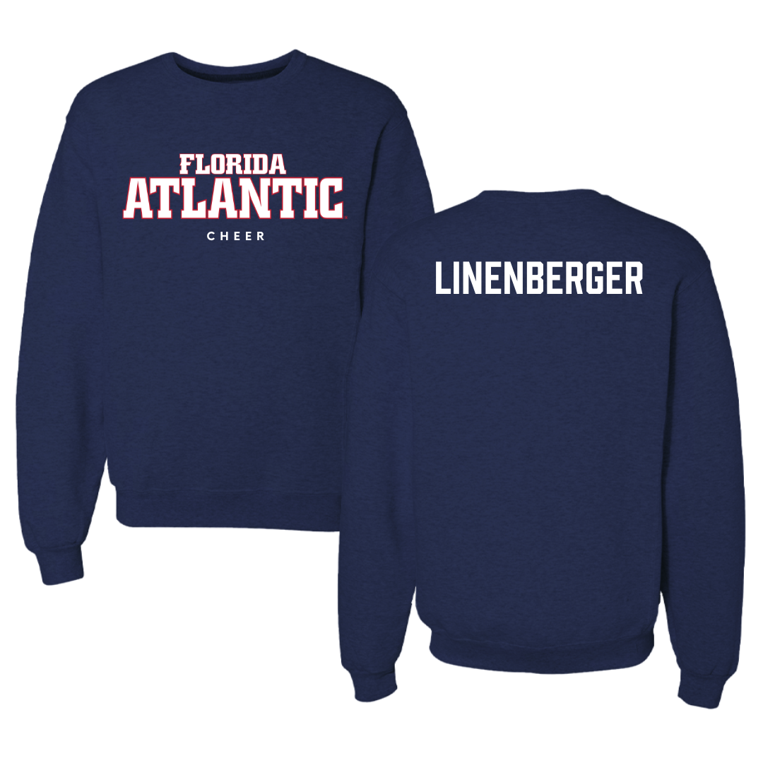 Florida Atlantic University Cheer Navy Crewneck - Lauren Linenberger