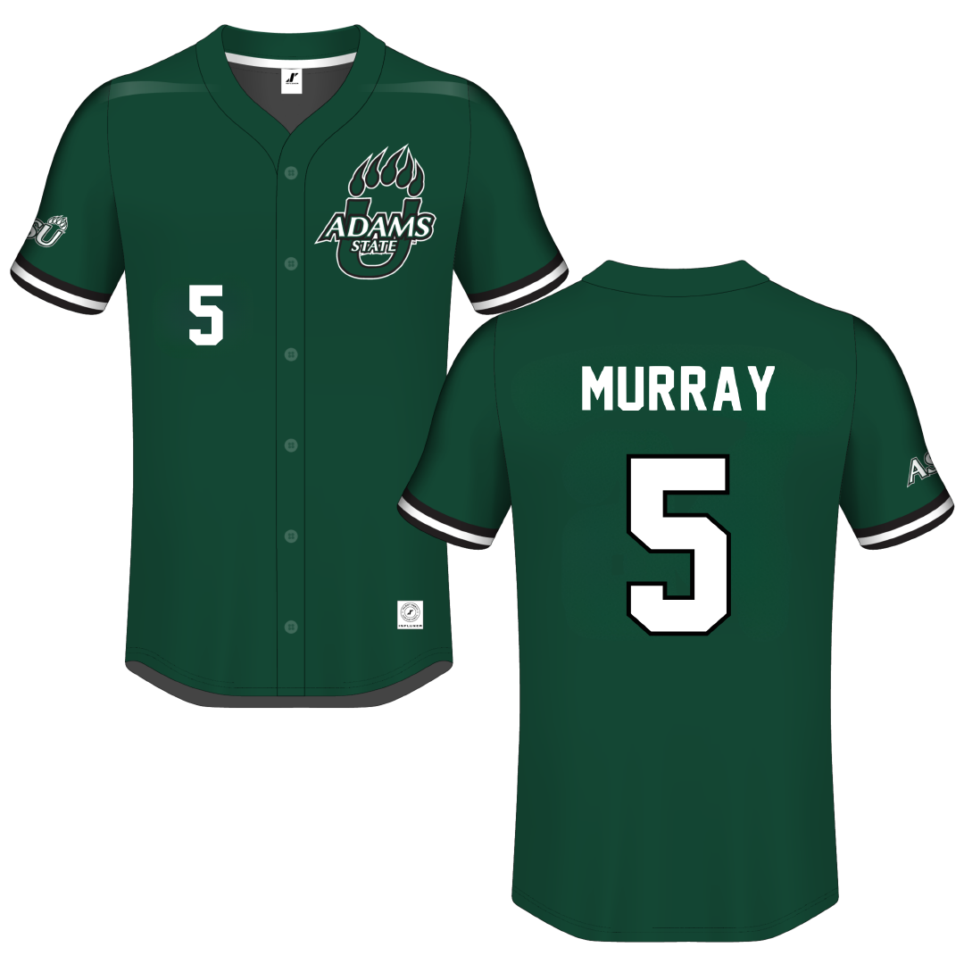 Adams State University Green Button-Down Jersey - #5 Connor Murray