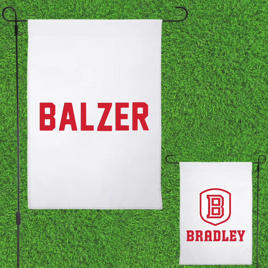 Bradley University TF and XC White Garden Flag - Zachary Balzer