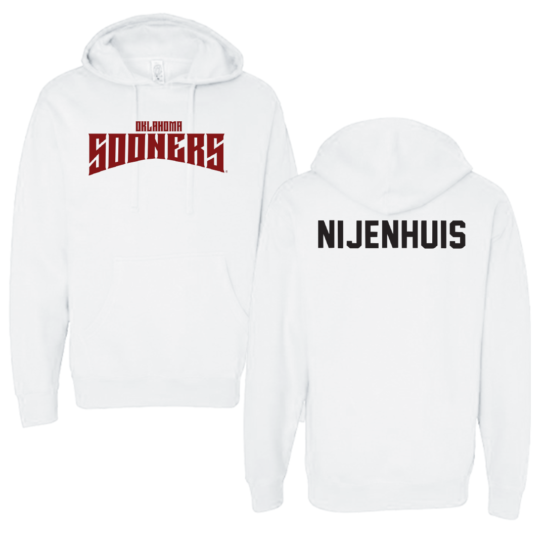 University of Oklahoma Wrestling White Classic Hoodie - Gerrit Nijenhuis