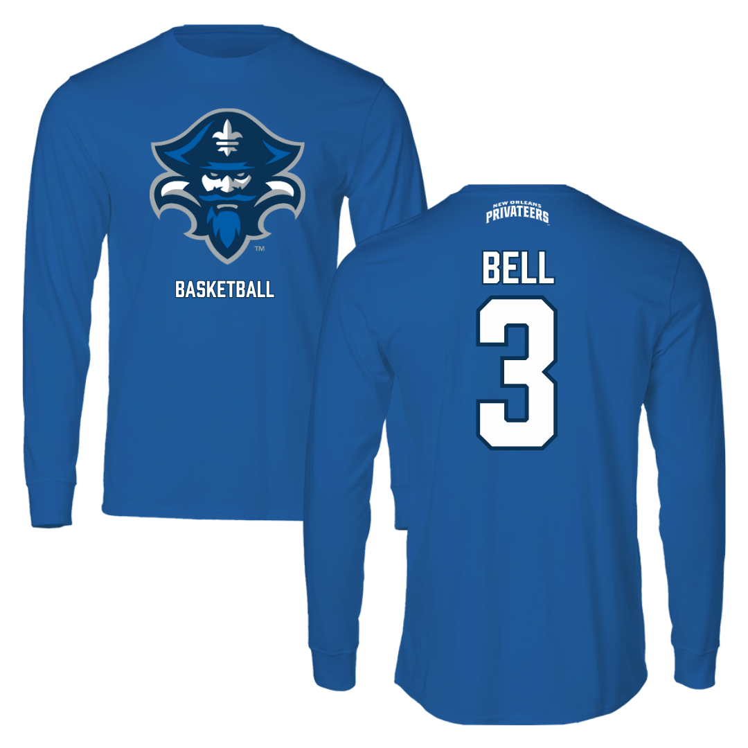 University of New Orleans Basketball Blue Long Sleeve - #3 D'Ante Bell
