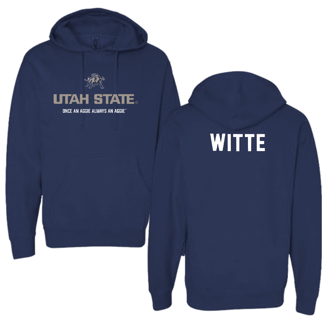 Utah State University Gymnastics Navy General Hoodie - Mya Witte
