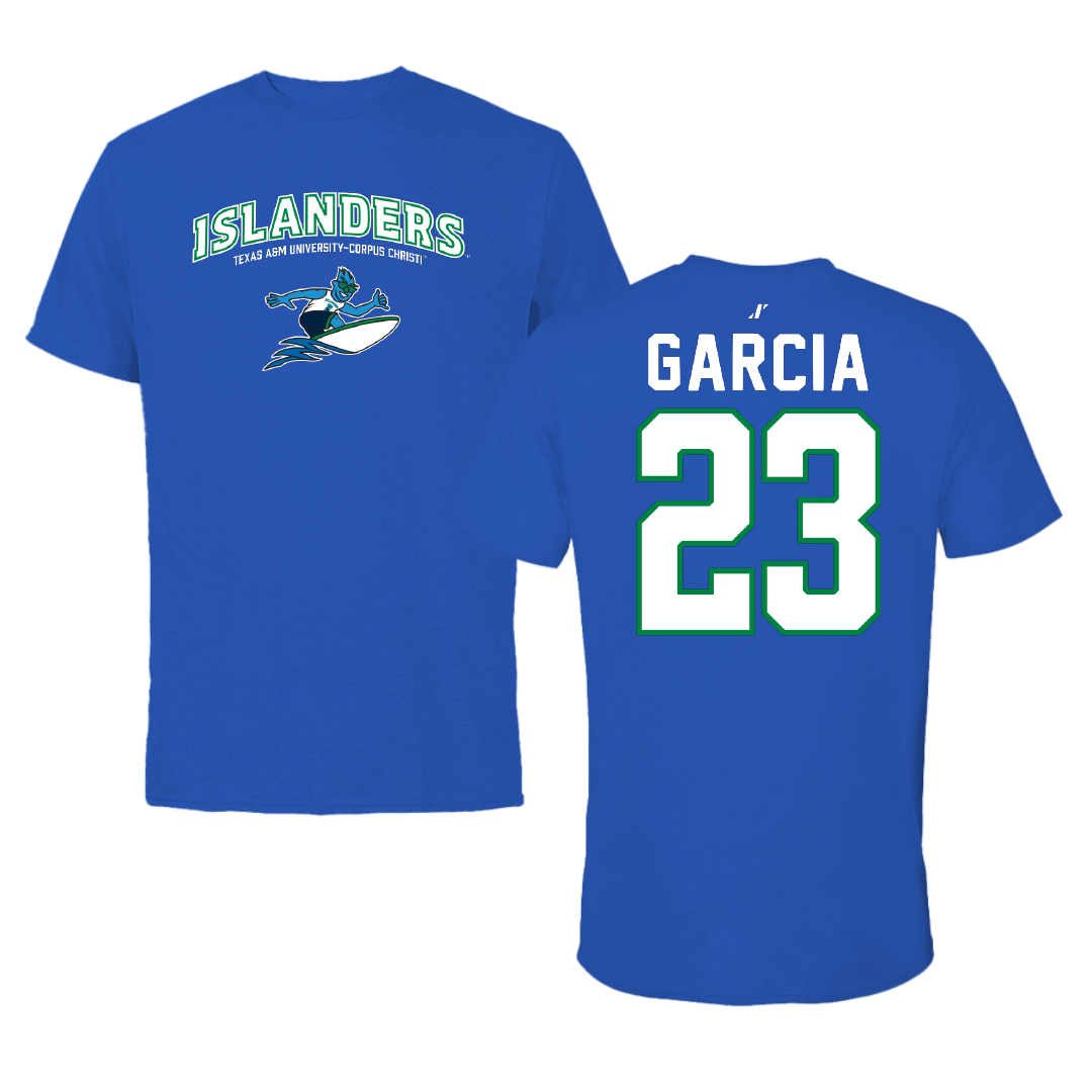 Texas A&M University-Corpus Christi Softball Blue General Tee - #23 Juliana A. Garcia