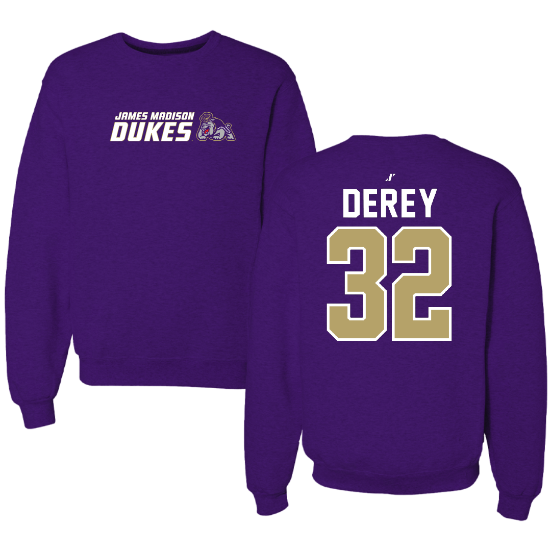 James Madison University Lacrosse Purple General Crewneck - #32 Savannah Derey