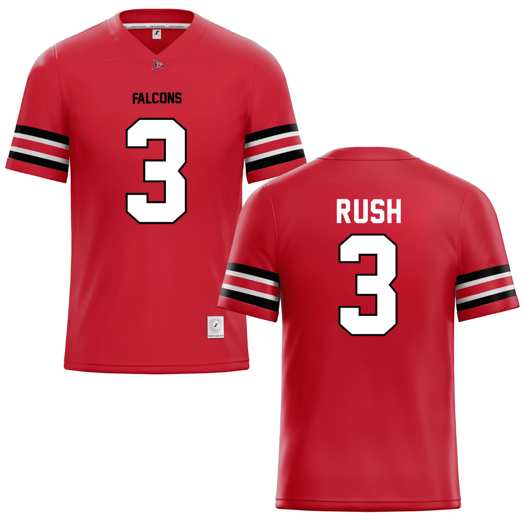 University of Wisconsin-River Falls Red Football Jersey - #3 Austin Rush