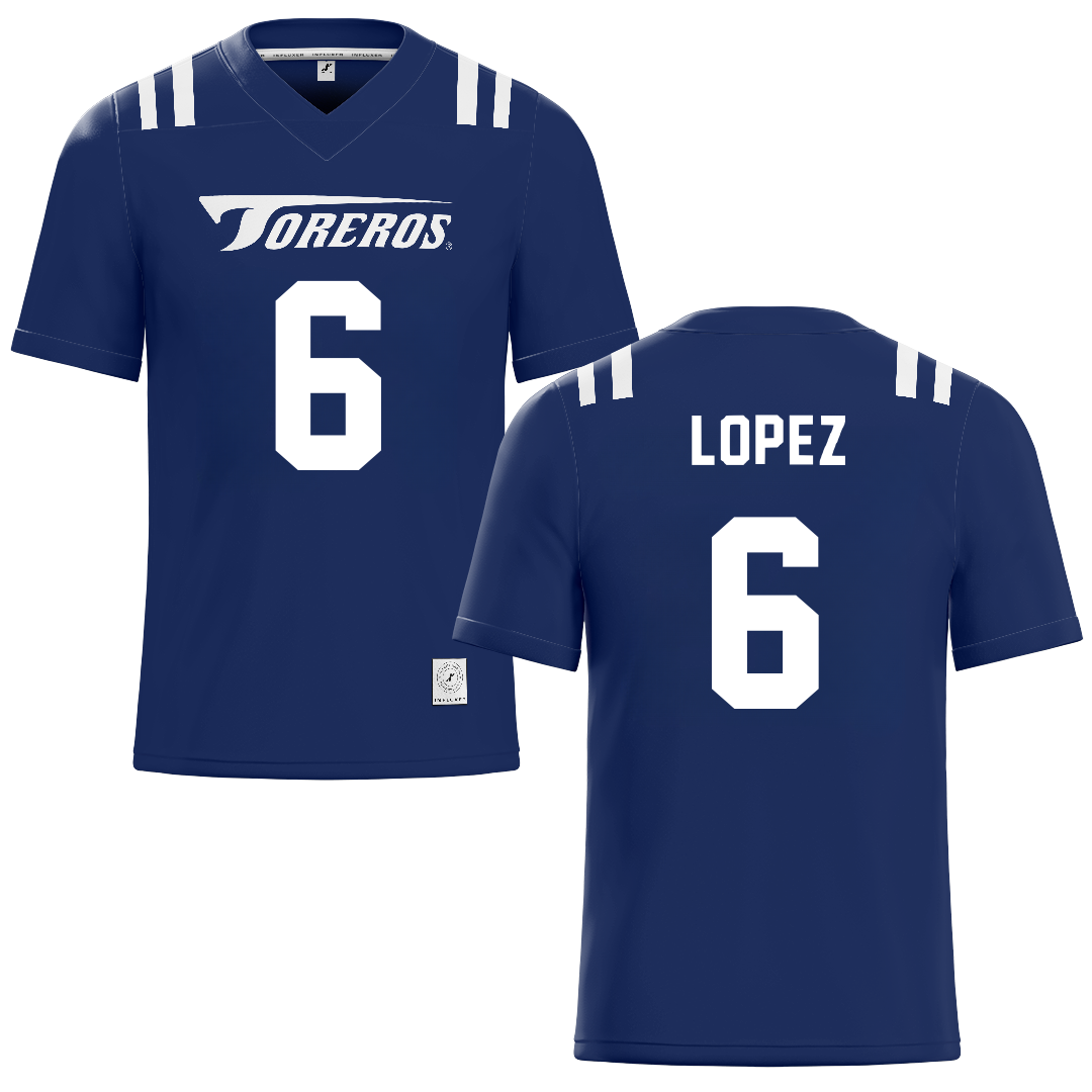 University of San Diego Navy Football Jersey - #6 Ruben Lopez