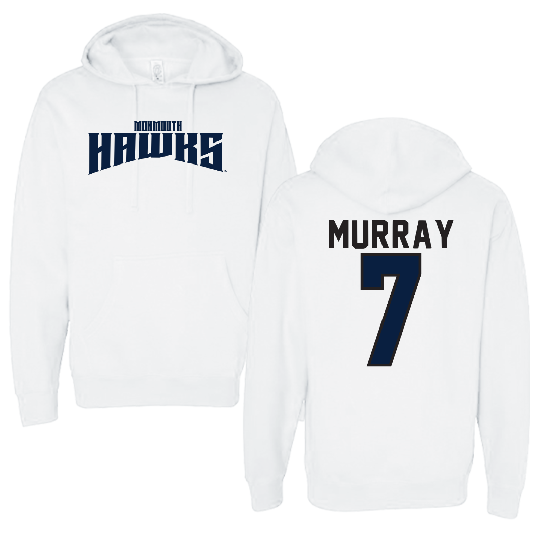 Monmouth University Basketball White Classic Hoodie - #7 Isabella Murray