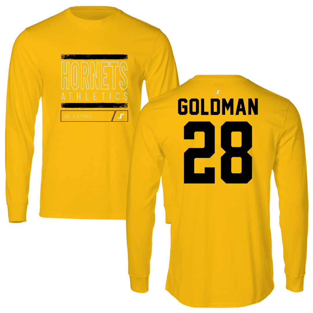 Alabama State University Soccer Gold Dominate Performance Long Sleeve - #28 Morgan Goldman