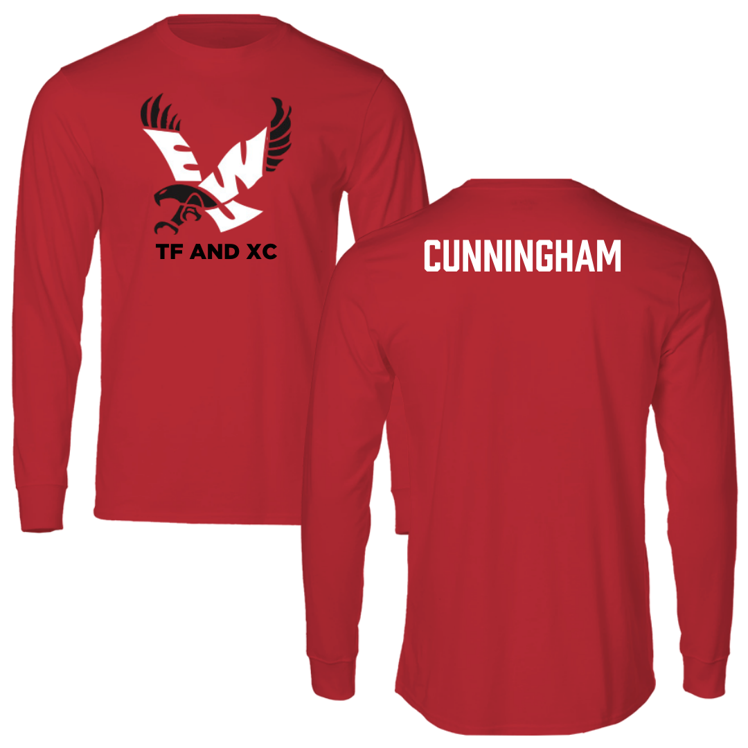 Eastern Washington University TF and XC Red EWU Long Sleeve - Nic Cunningham