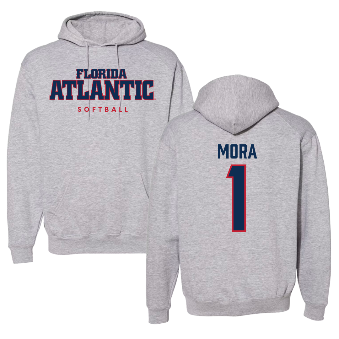 Florida Atlantic University Softball Gray Hoodie - #1 Jesiana Mora