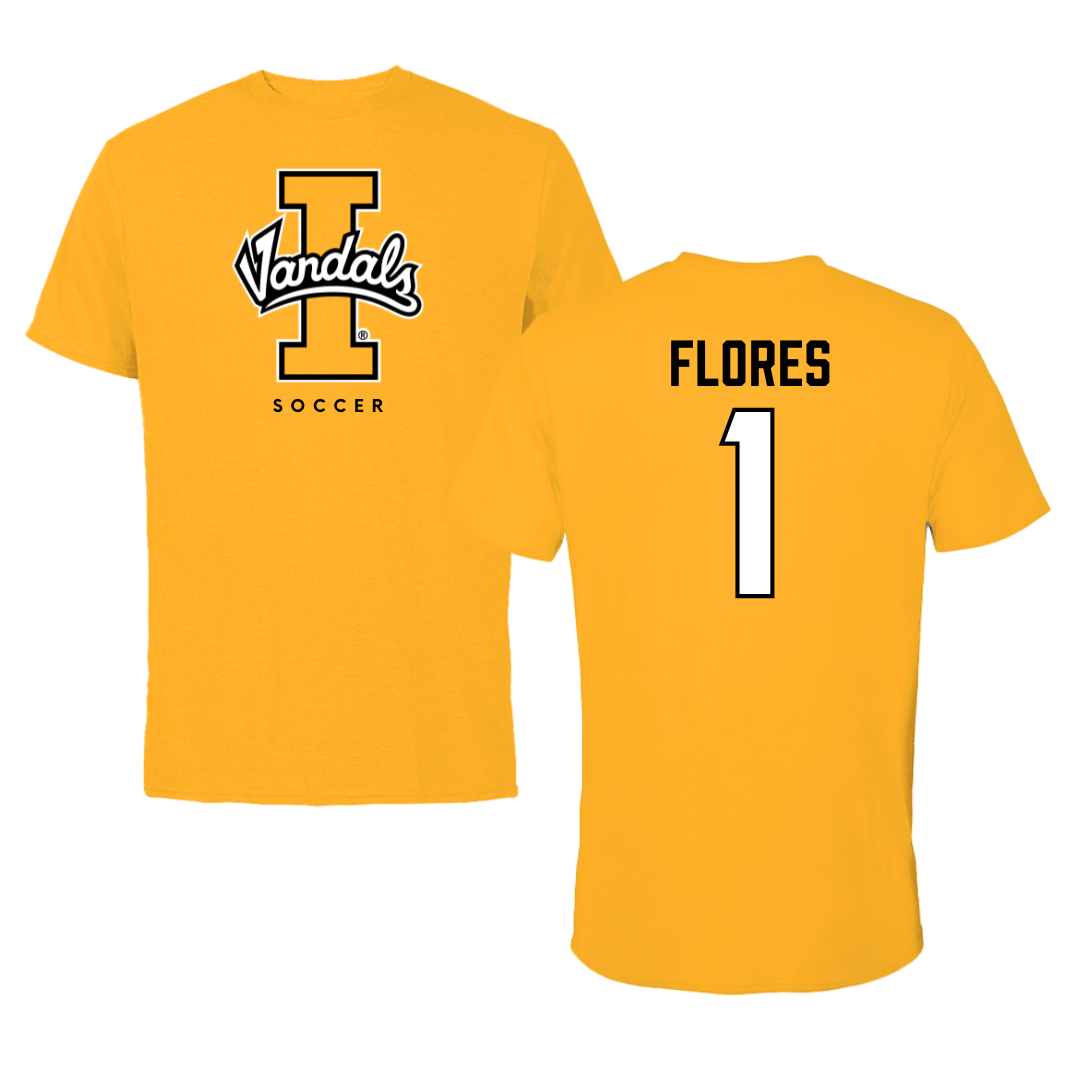 University of Idaho Soccer Gold Tee - #1 Paula Flores