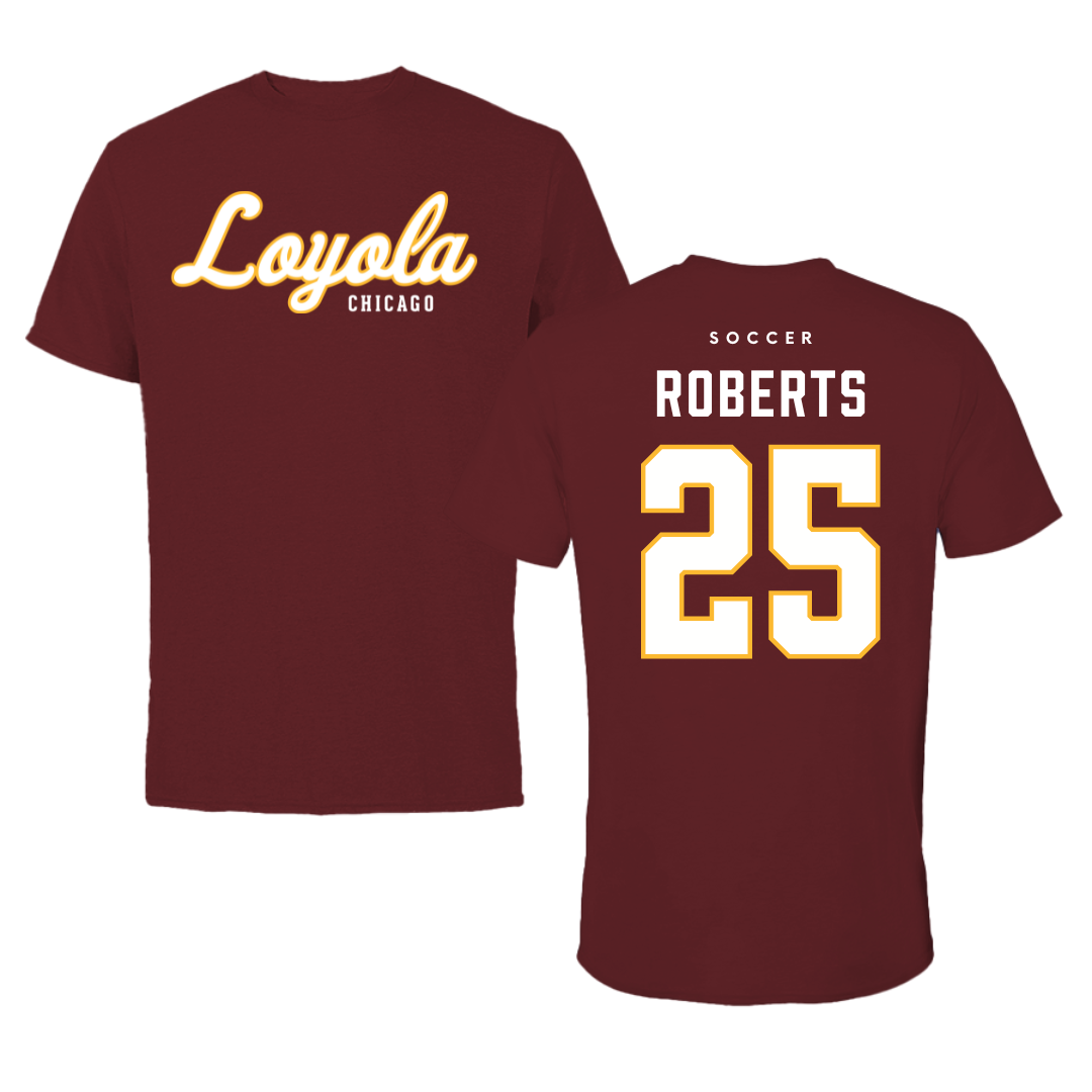 Loyola University-Chicago Soccer Maroon Loyola Performance Tee - #25 Emily Roberts