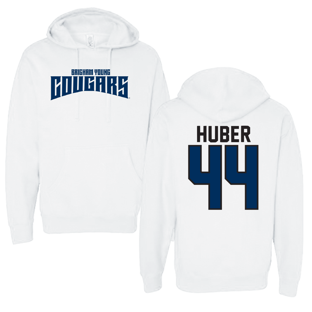 Brigham Young University Softball White Classic Hoodie - #44 Hina Huber