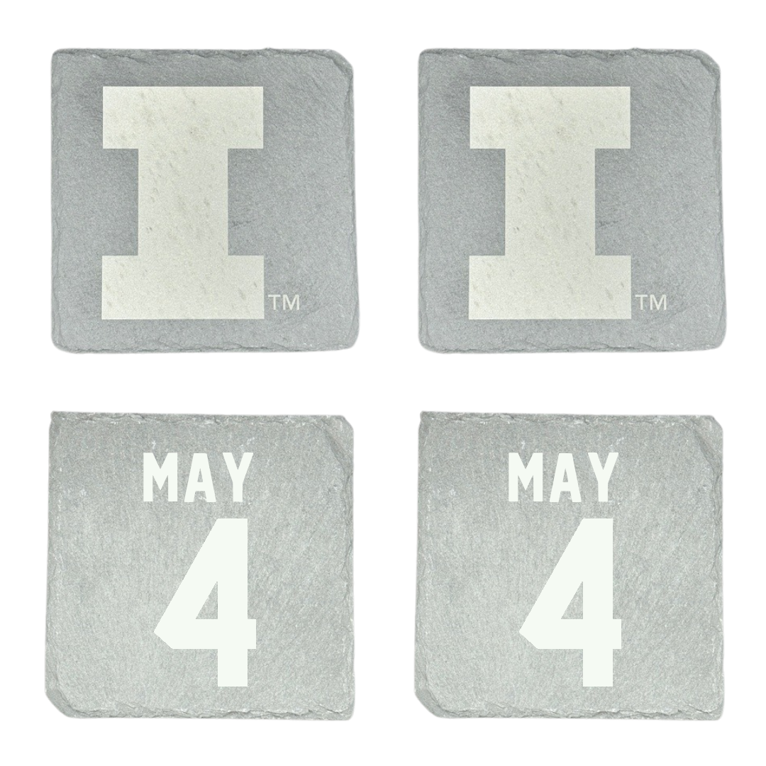 University of Illinois Volleyball Stone Coaster (4 Pack)  - #4 Bianca May