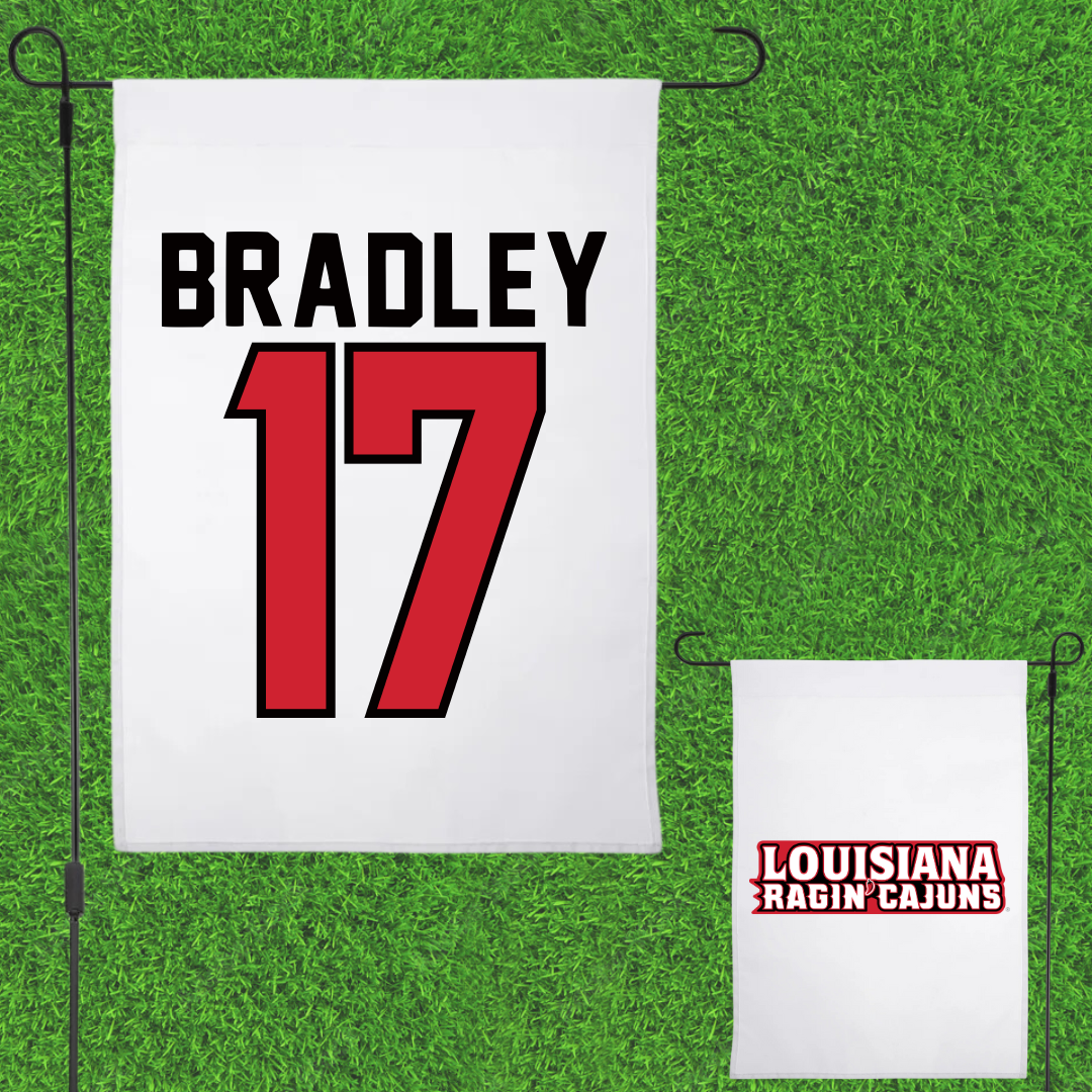 University of Louisiana at Lafayette Soccer White Garden Flag - #17 Megan Bradley