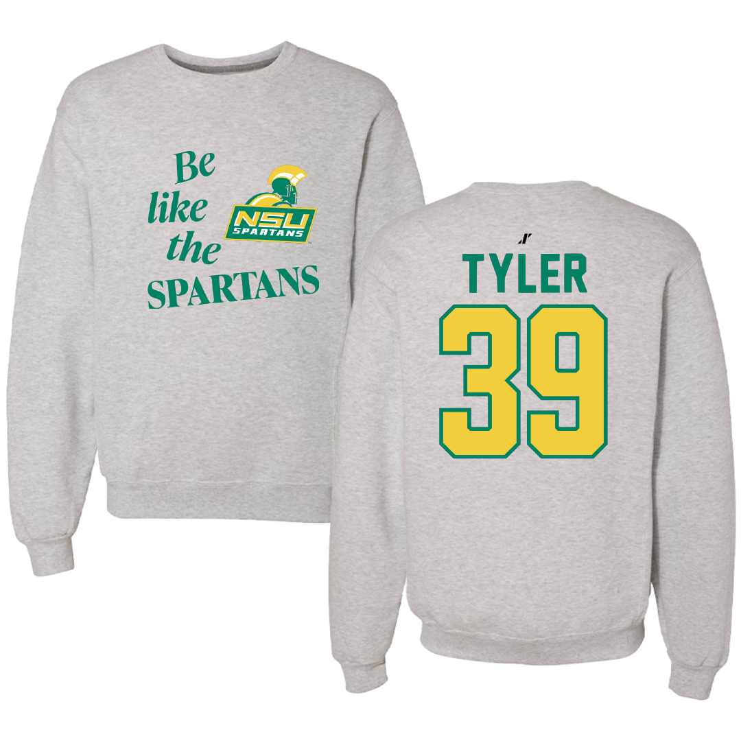 Norfolk State University Softball Light Gray Be Like Us Crewneck - #39 Brierra Tyler