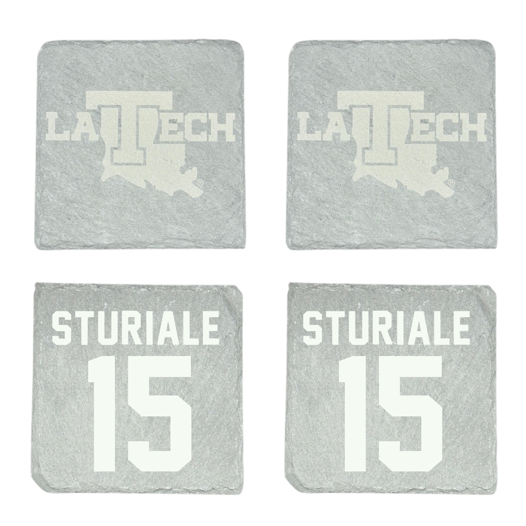 Louisiana Tech University Baseball Stone Coaster (4 Pack)  - #15 CJ Sturiale