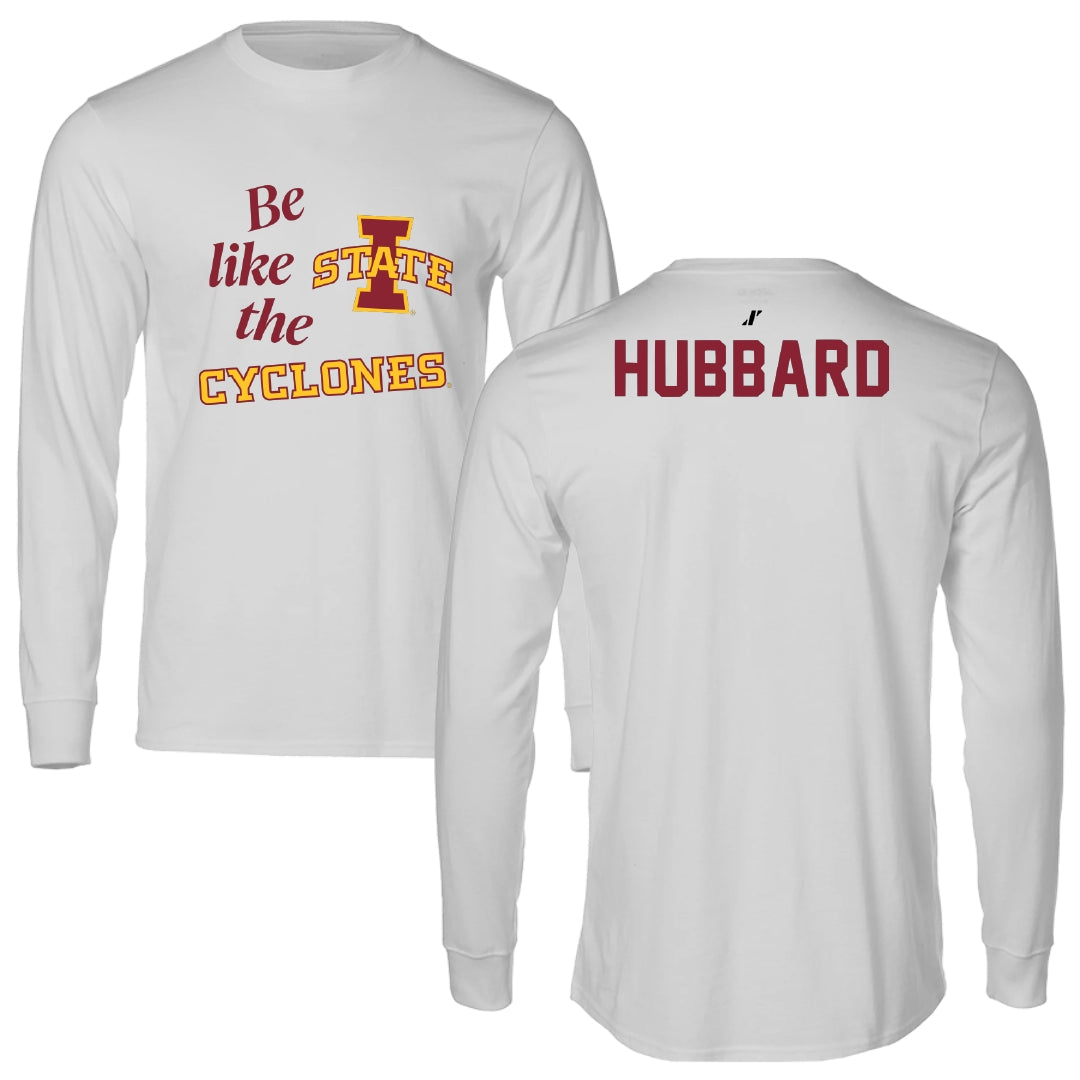 Iowa State University TF and XC Light Gray Be Like Us Long Sleeve - Camryn Hubbard