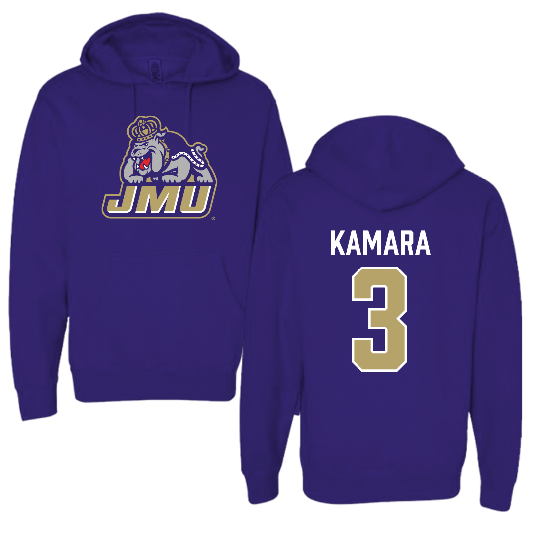 James Madison University Football Purple Hoodie - #3 Mikail Kamara