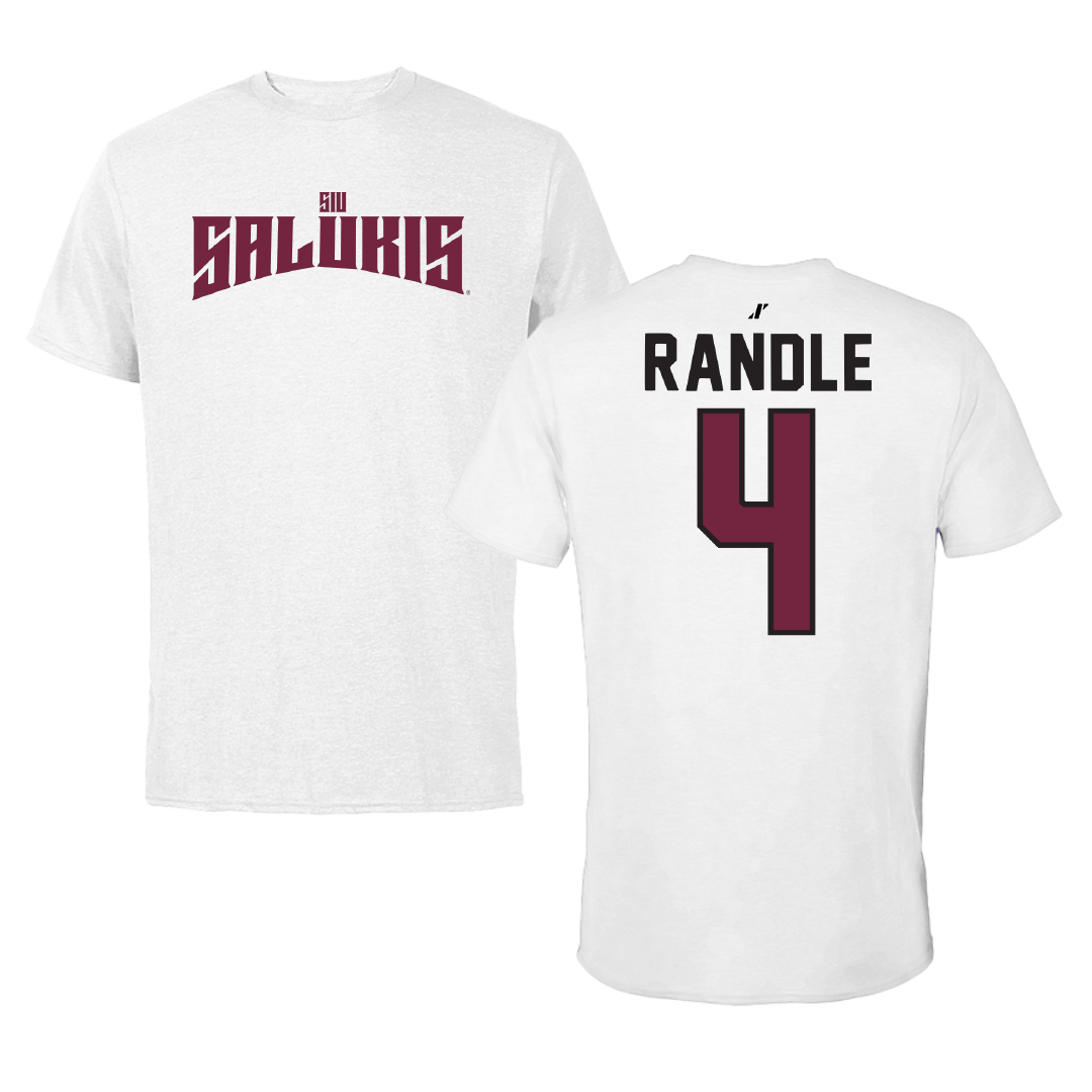 Southern Illinois University at Carbondale Basketball White Classic Tee - #4 Laniah Randle