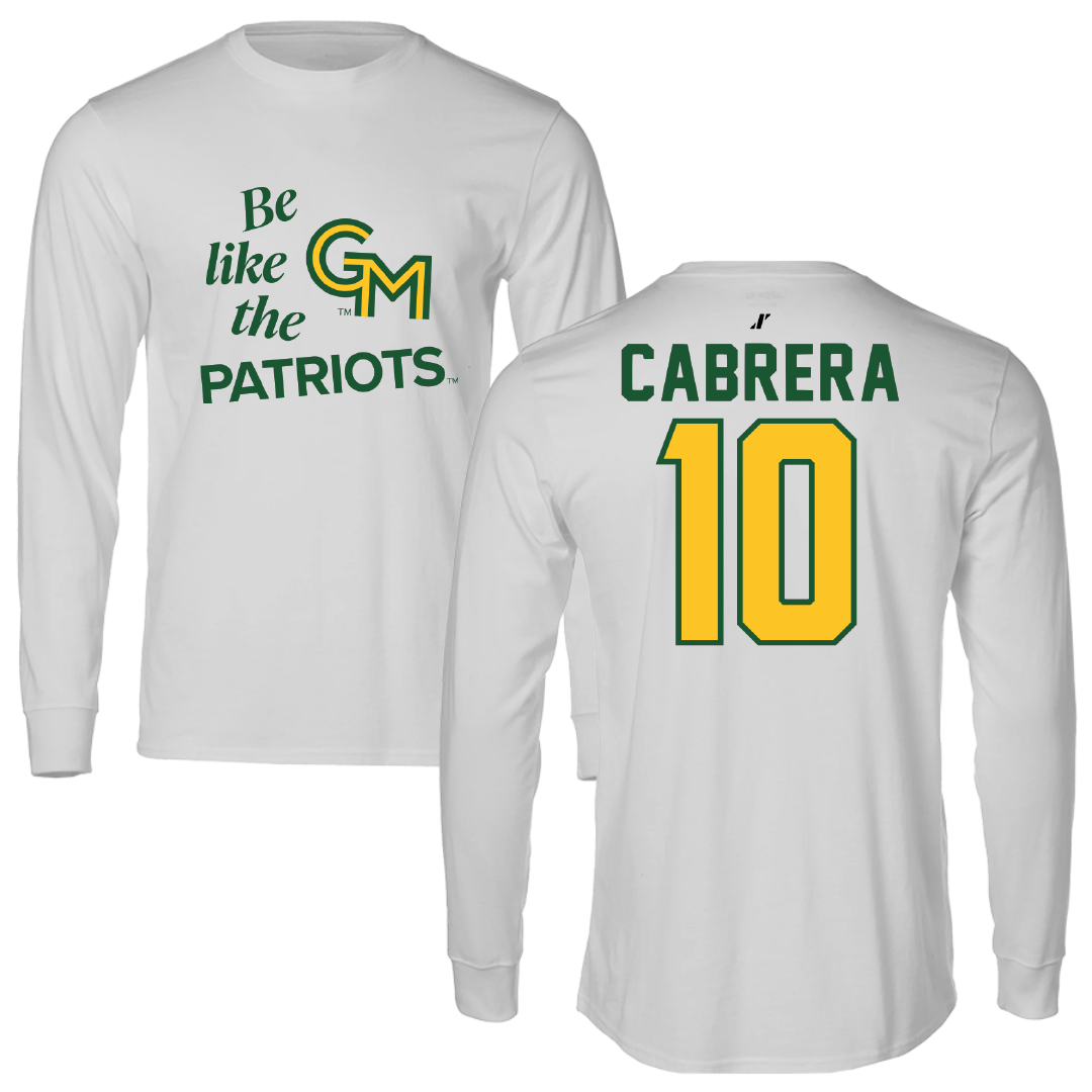 George Mason University Lacrosse Light Gray Be Like Us Long Sleeve - #10 Madison Cabrera