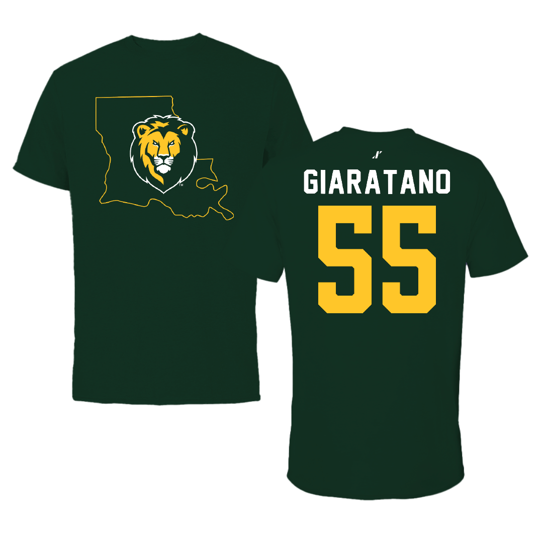 Southeastern Louisiana University Basketball Forest Green State Tee - #55 Hailey Giaratano