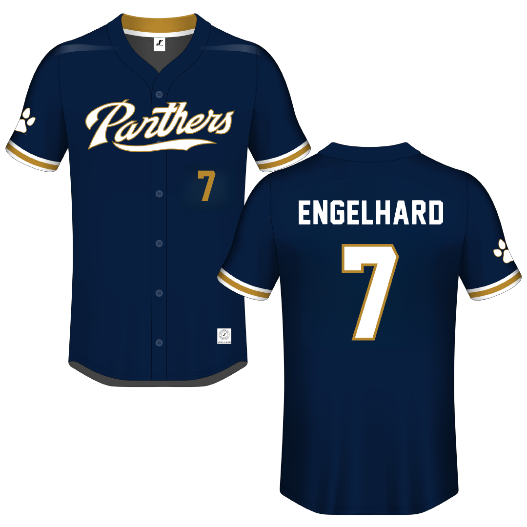 Florida International University Blue Button-Down Jersey - #7 Chase Engelhard
