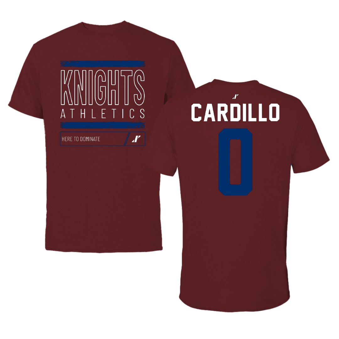 Fairleigh Dickinson University-Metropolitan Campus Soccer Maroon Dominate Tee - #0 Faith Cardillo