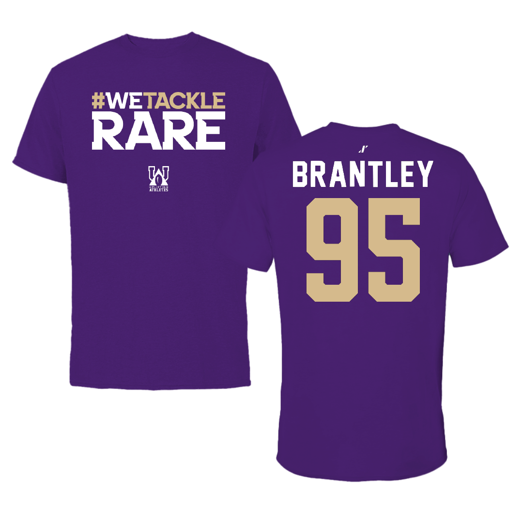 Western Carolina University Football Purple Uplifting Athletes Performance Tee - #95 Stephen Brantley