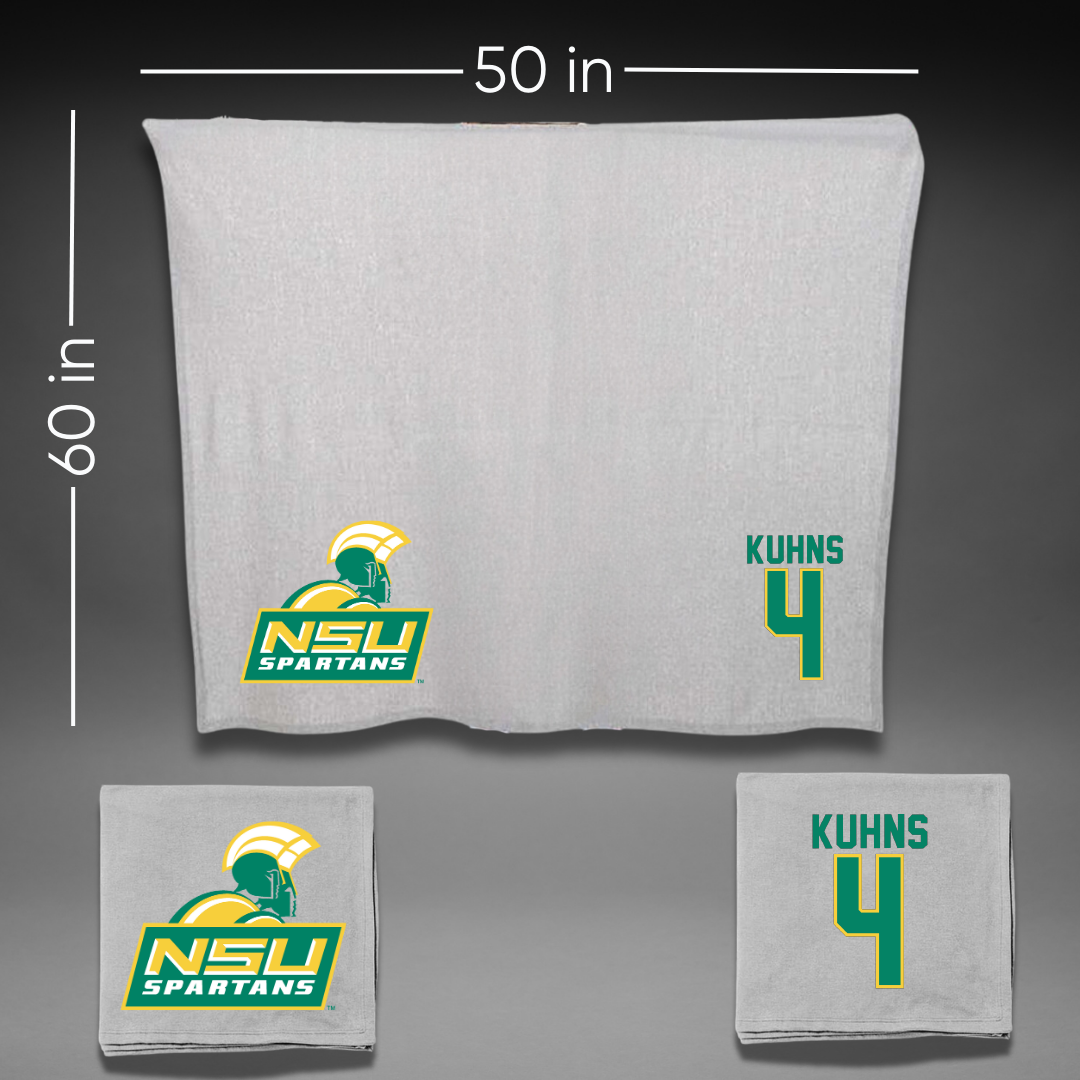 Norfolk State University Football Gray Blanket - #4 Otto Kuhns