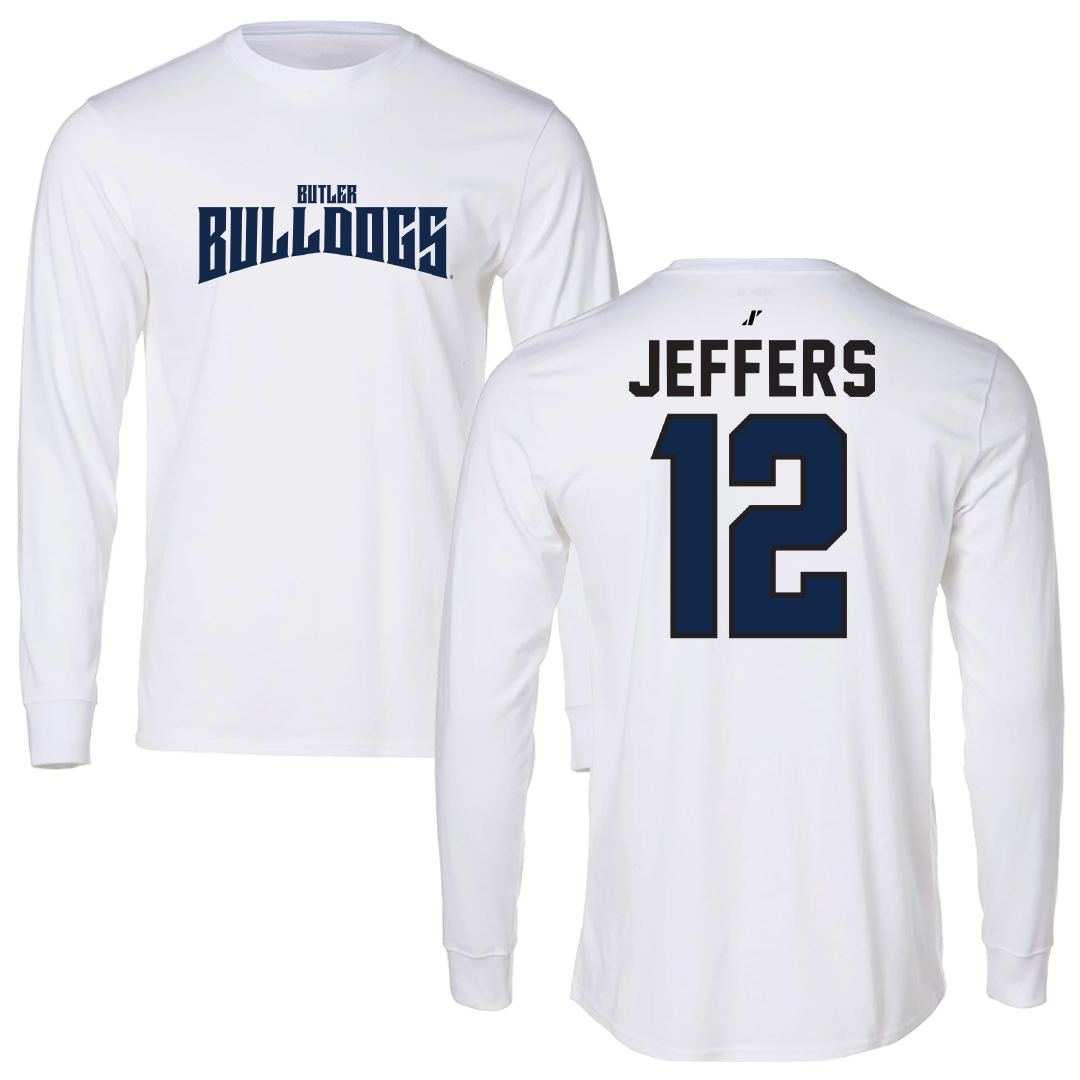 Butler University Basketball White Classic Performance Long Sleeve - #12 Chloe Jeffers