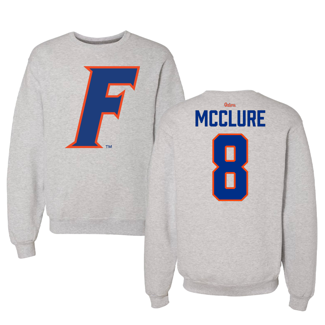 University of Florida Soccer Gray Crewneck - #8 Charlotte McClure