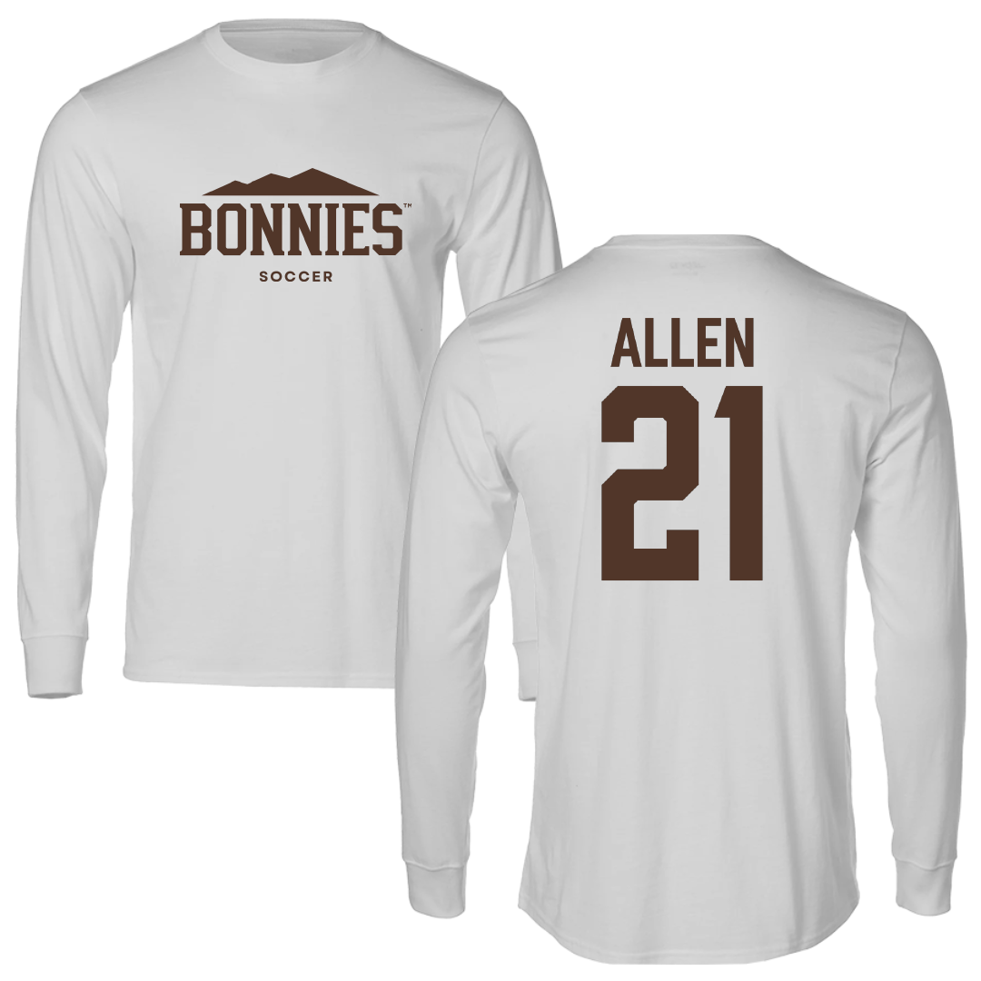 St. Bonaventure University Soccer Light Gray Performance Long Sleeve - #21 Olivia Allen