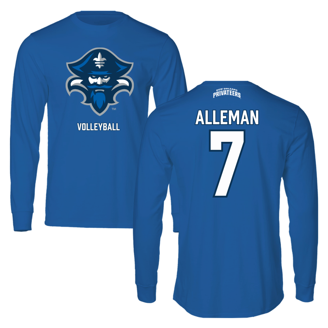 University of New Orleans Volleyball Blue Performance Long Sleeve - #7 Lani Alleman