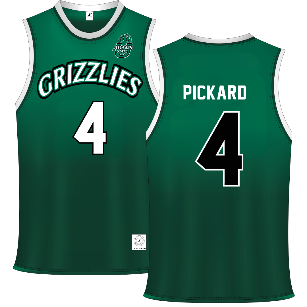 Adams State University Green Basketball Jersey - #4 Mykaila Pickard