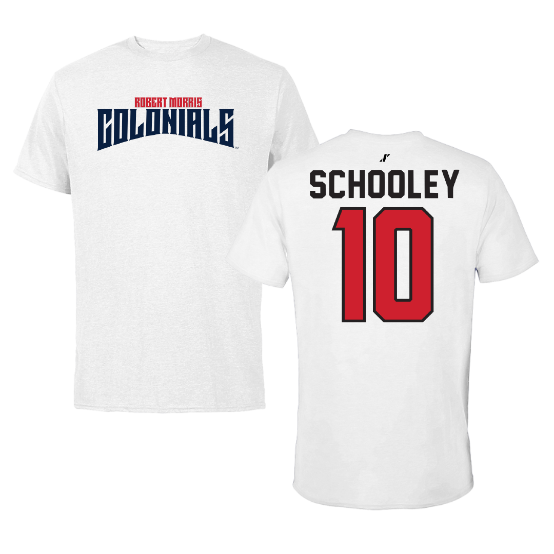 Robert Morris University Ice Hockey White Classic Tee - #10 Kaitlyn Schooley