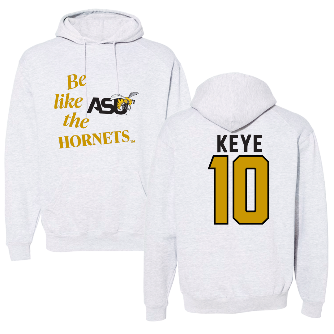 Alabama State University Football Light Gray Be Like Us Hoodie - #10 Kareem Keye
