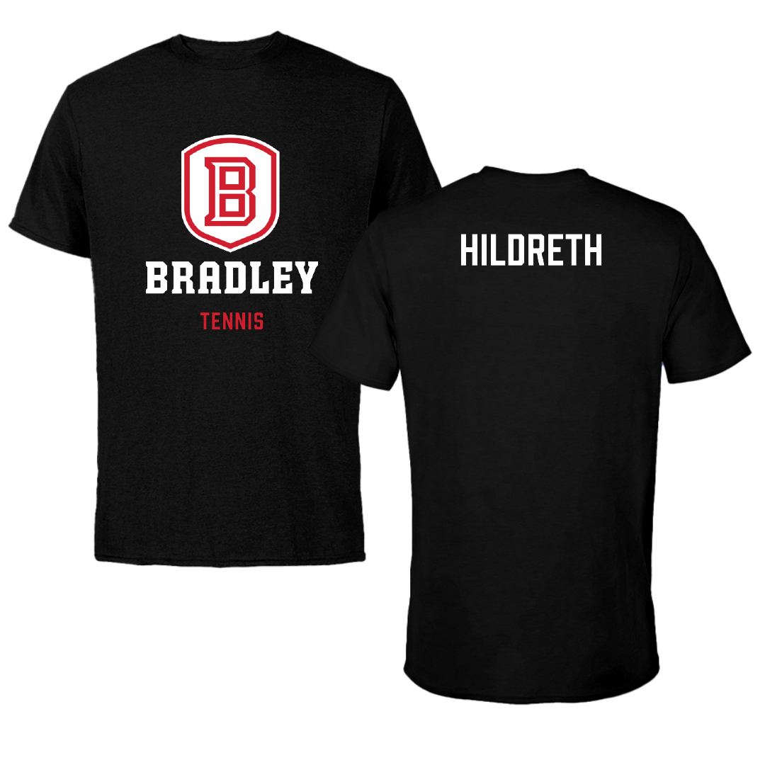 Bradley University Tennis Black Block Performance Tee - Alexandra Hildreth