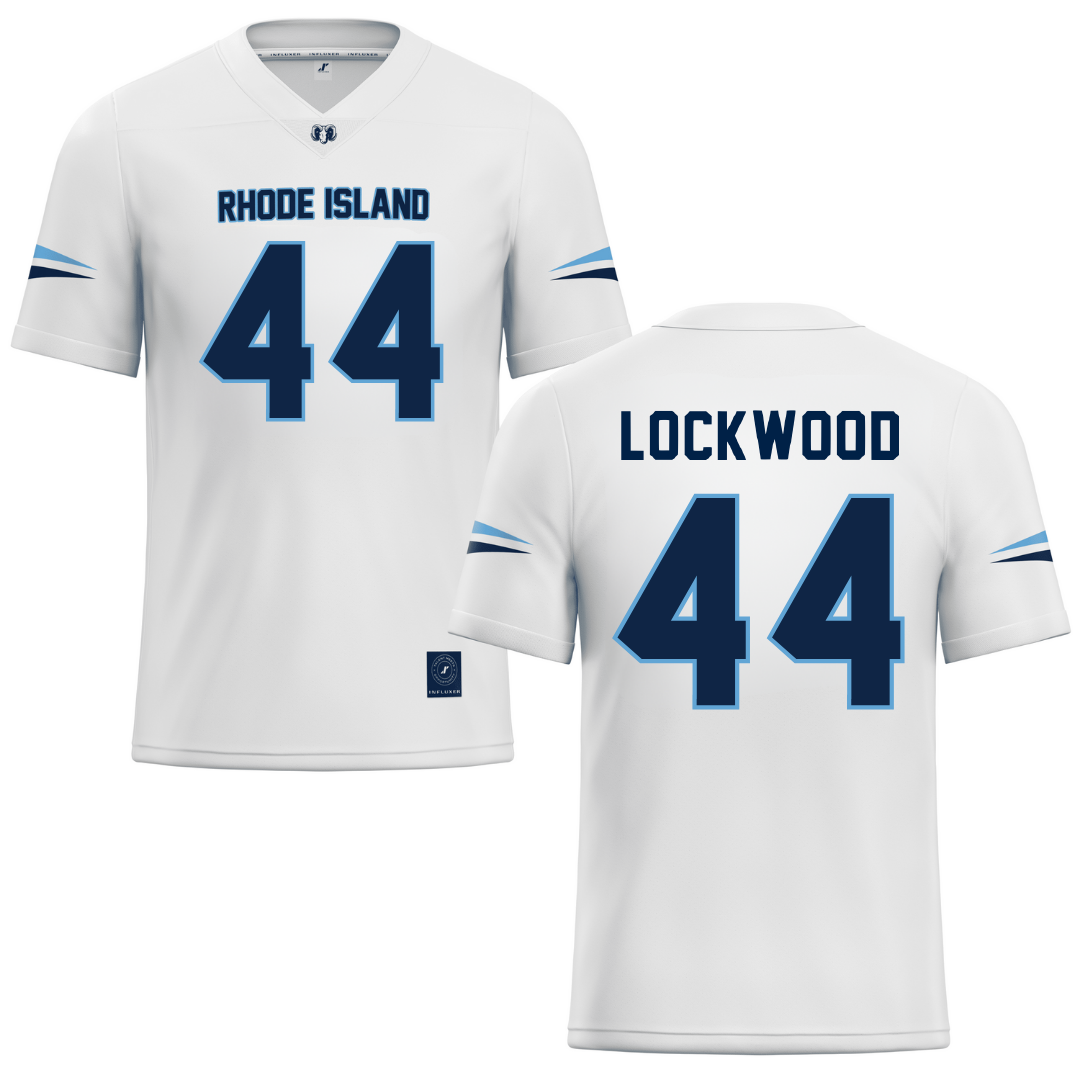 University of Rhode Island White Lacrosse Jersey - #44 Zoe Lockwood