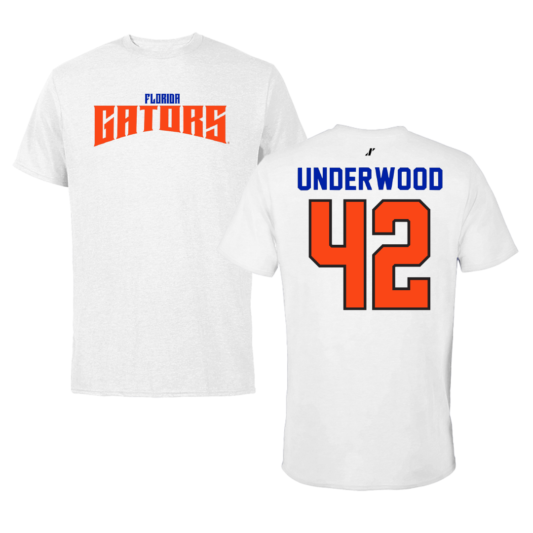 University of Florida Football White Classic Tee - #42 Rocco Underwood