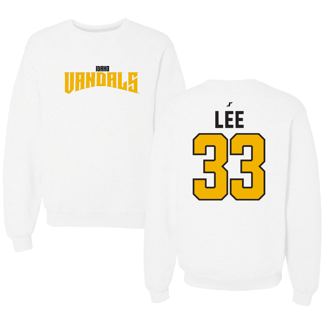 University of Idaho Football White Classic Crewneck - #33 Julian Lee