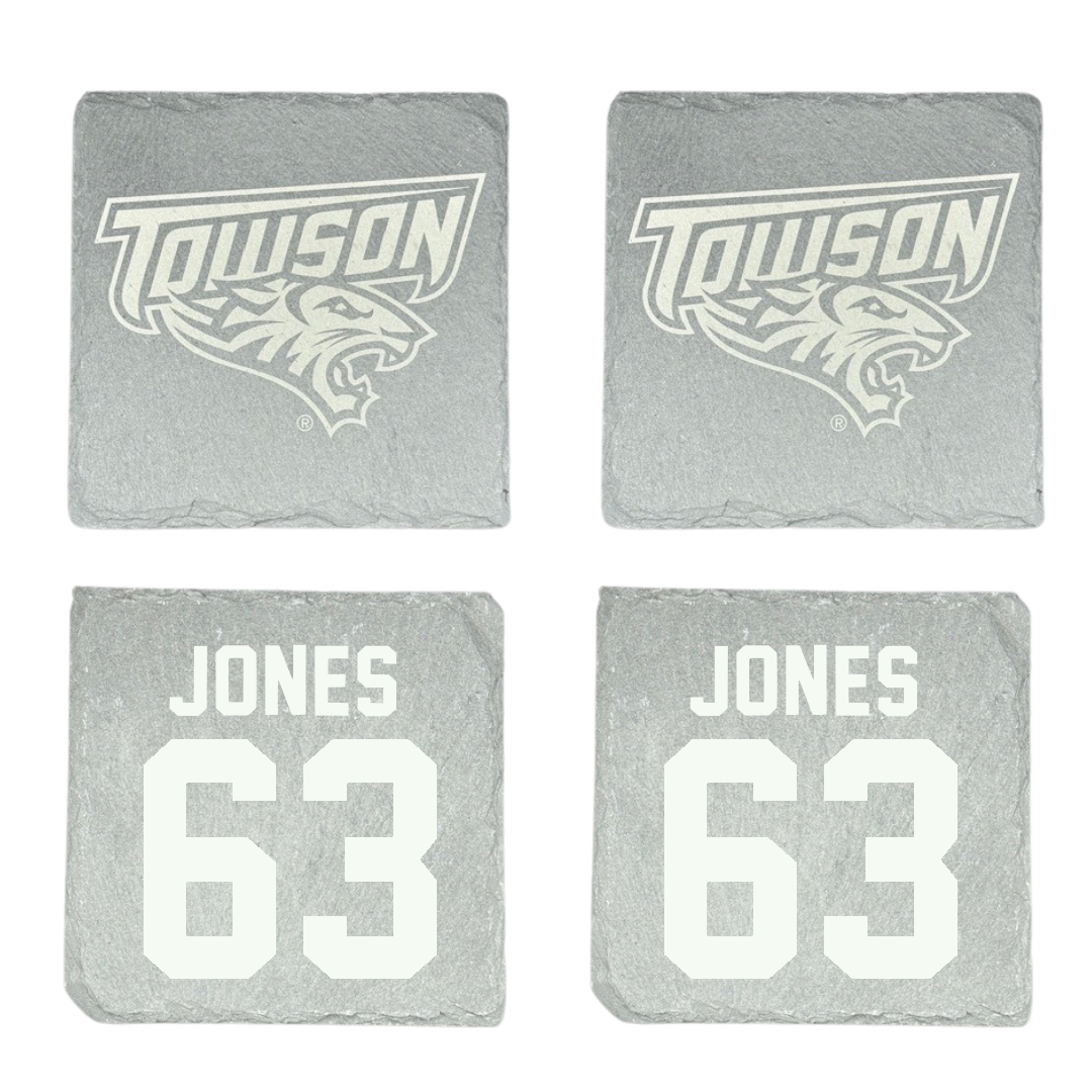 Towson University Football Stone Coaster (4 Pack)  - #63 Dillon Jones