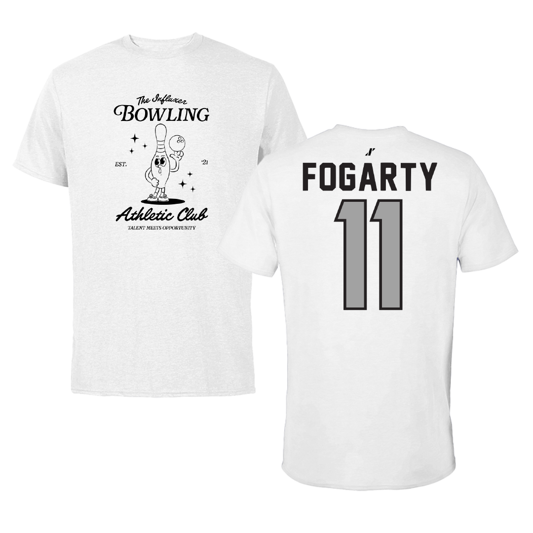 Bowling White Influxer Athletic Club Tee - #11 Emily Fogarty