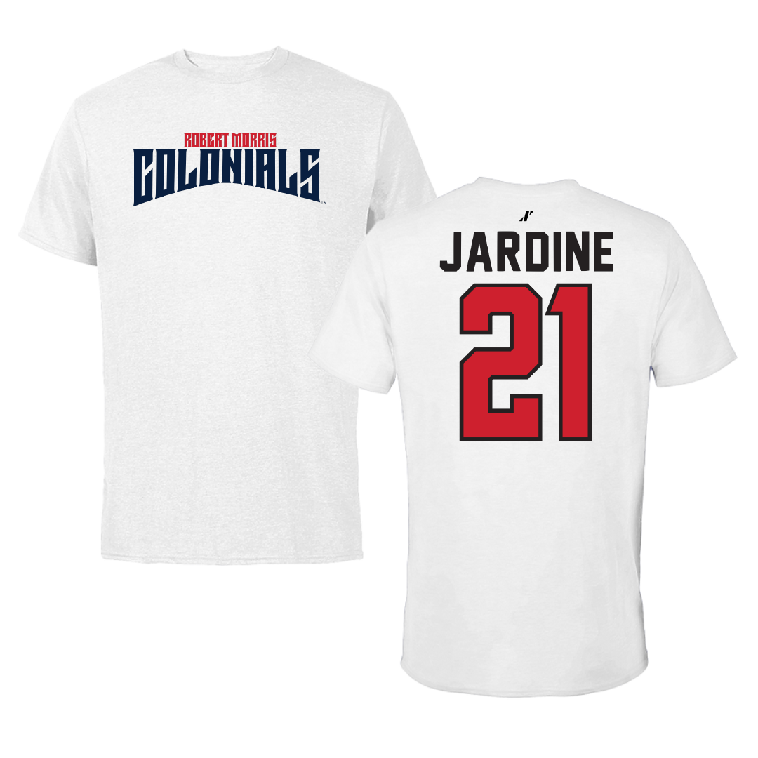 Robert Morris University Softball White Classic Tee - #21 Makayla Jardine
