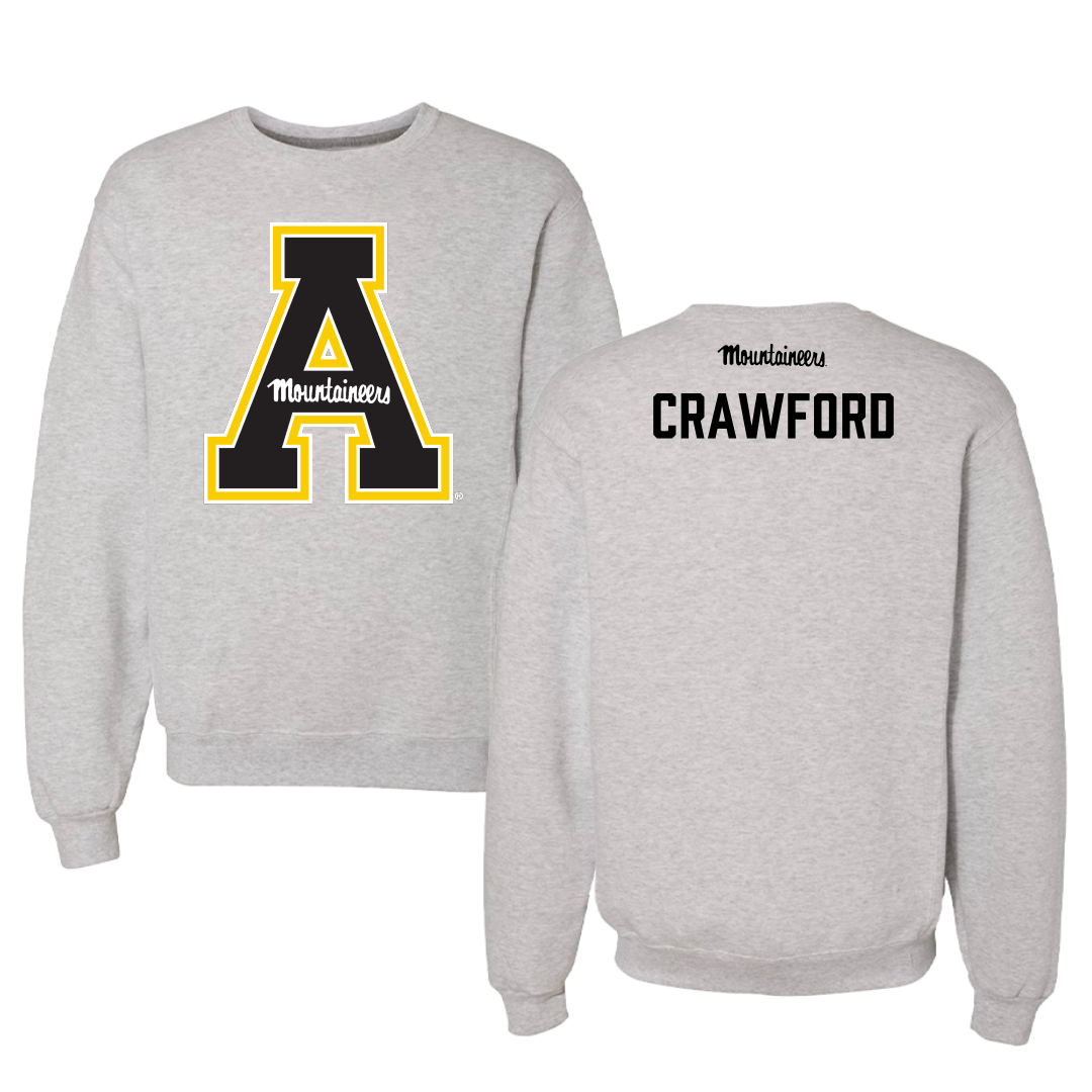 Appalachian State University TF and XC Gray Crewneck - Deuce Crawford