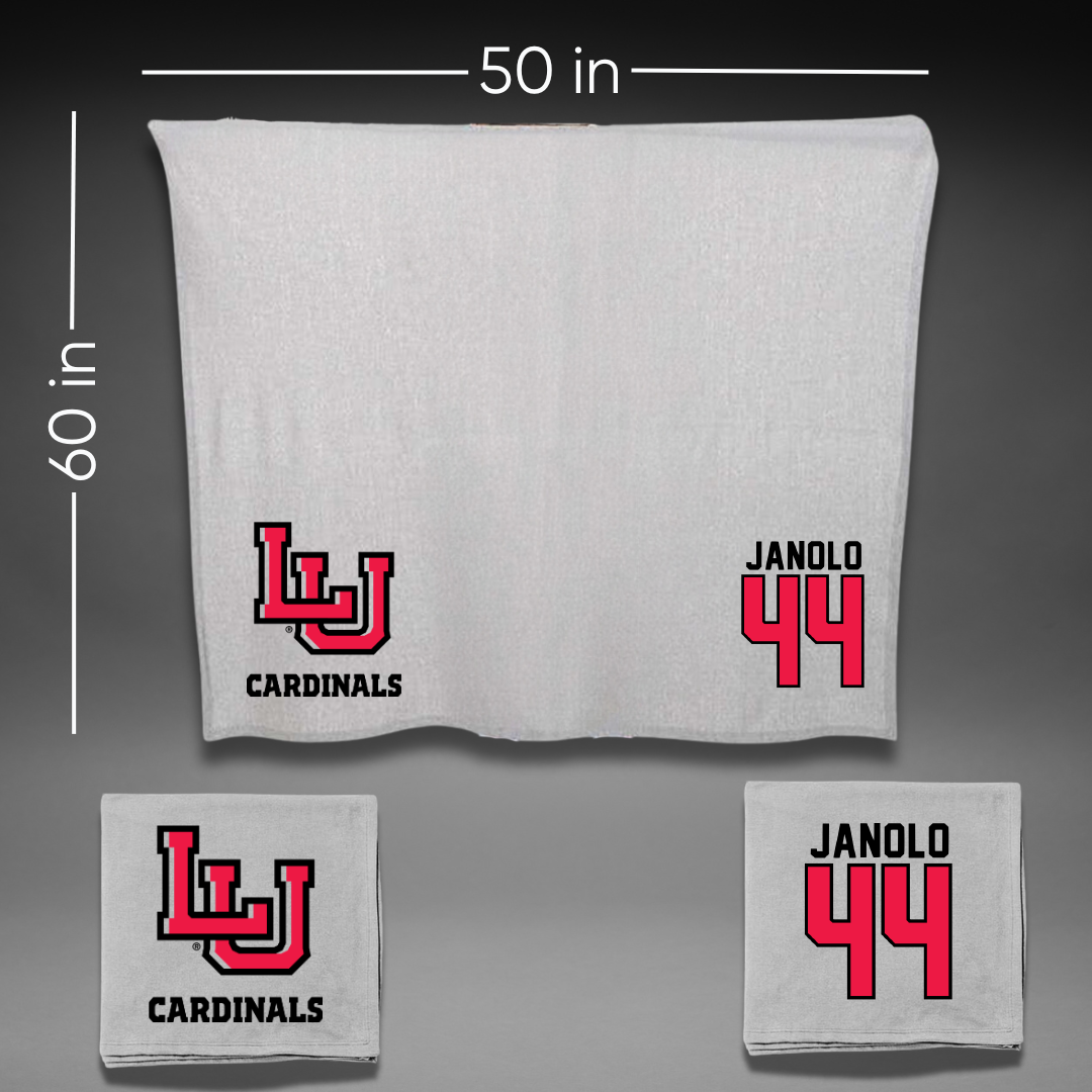 Lamar University Soccer Gray Blanket - #44 Maddie Janolo