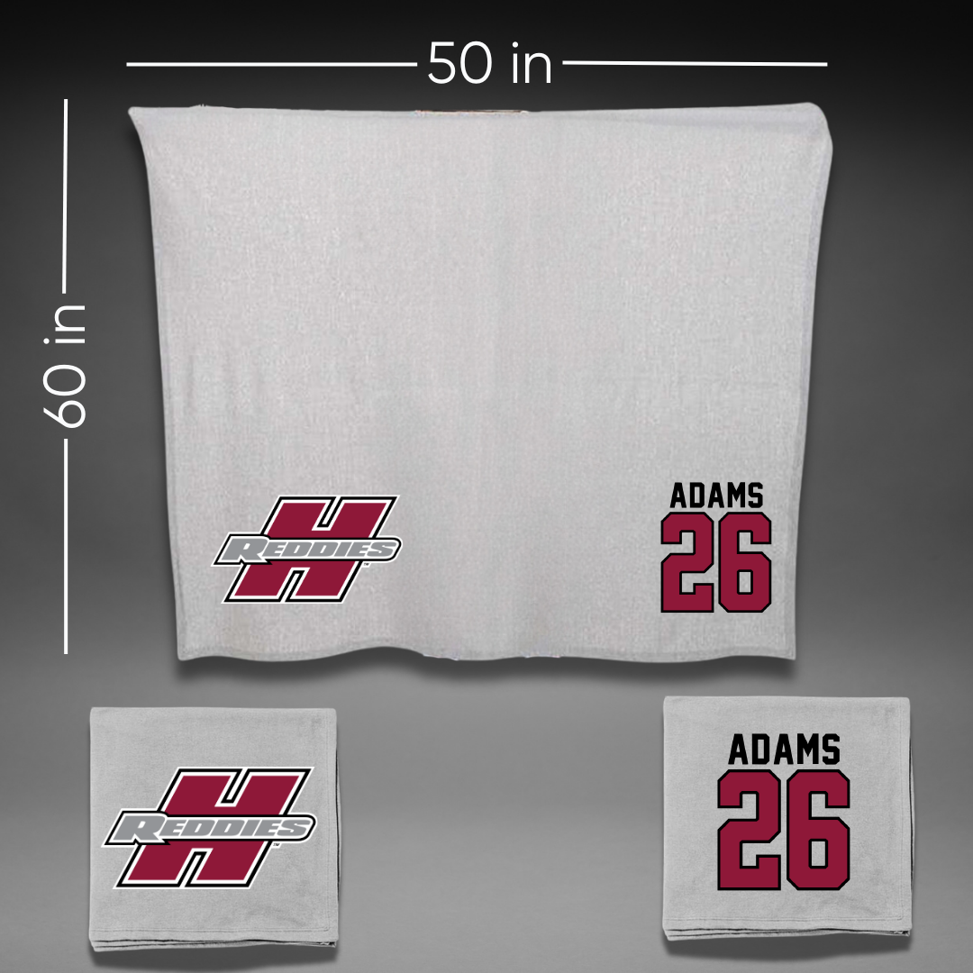 Henderson State University Football Gray Blanket - #26 Devon Adams