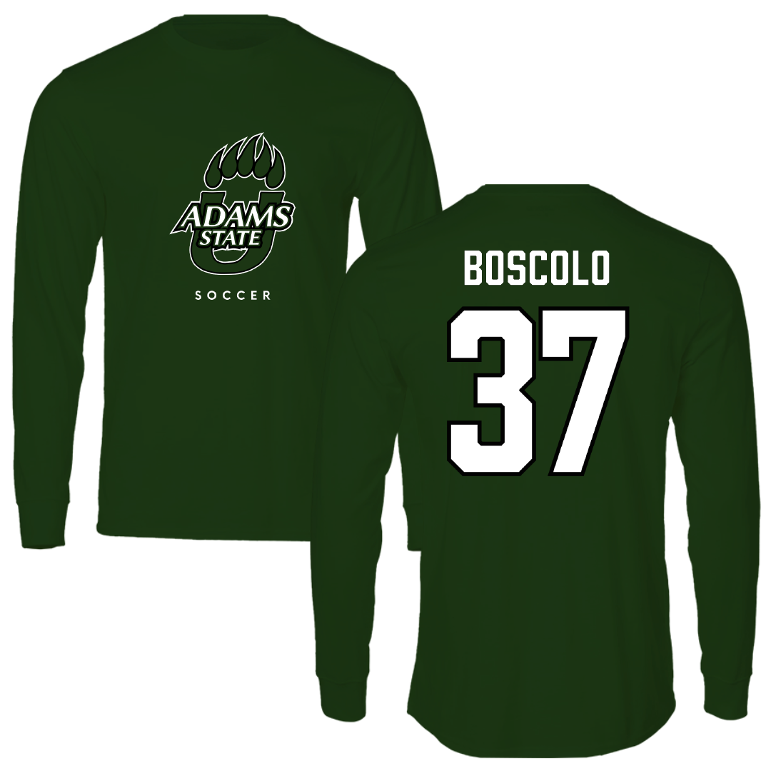 Adams State University Soccer Forest Green Long Sleeve - #37 Francesco Boscolo
