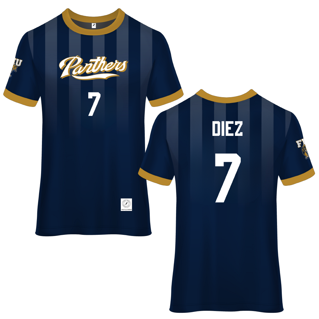 Florida International University Blue Soccer Jersey - #7 Isabella Diez